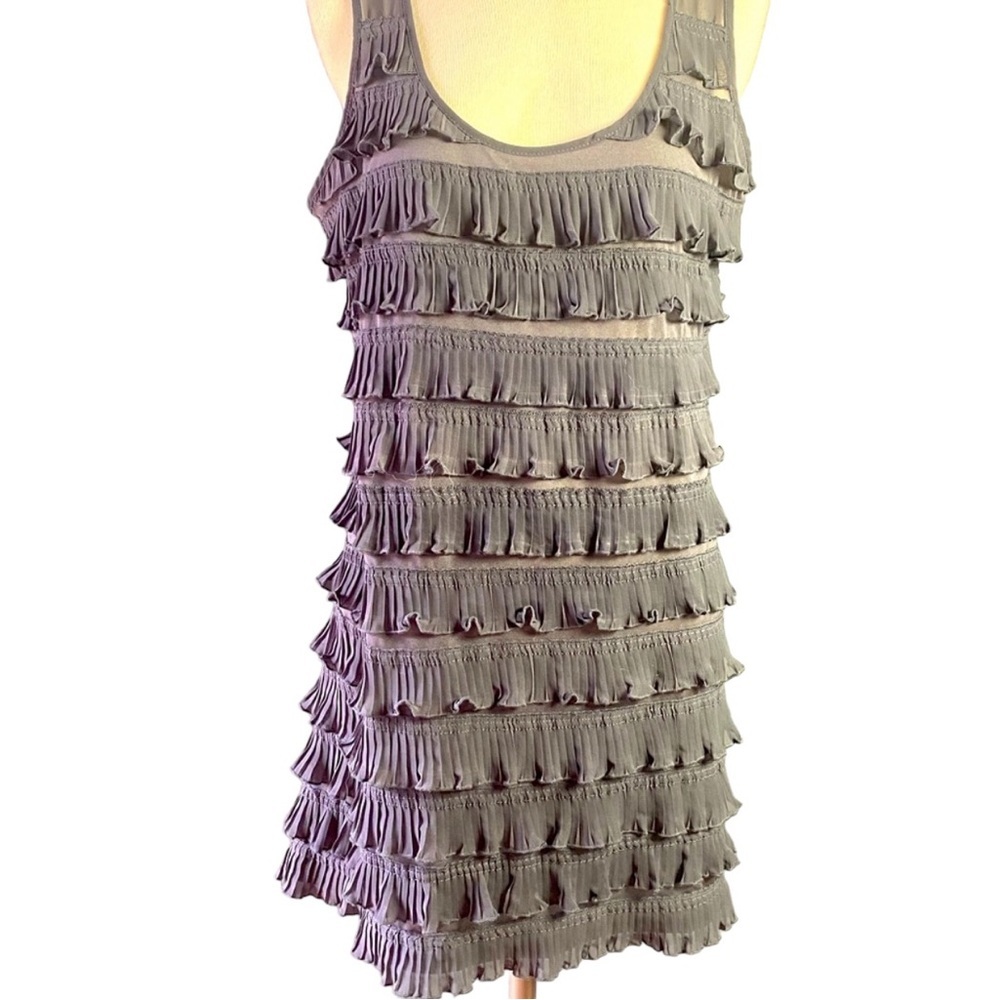 H&M Charcoal ruffle mini tank L
